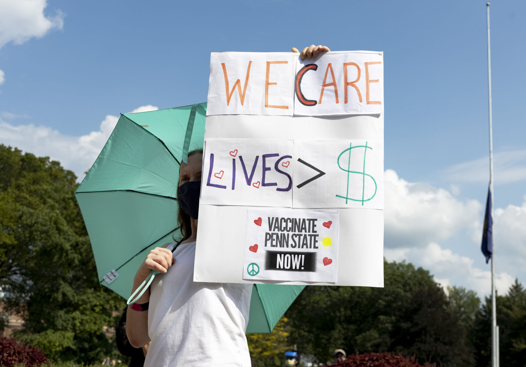 Rally to Vaccinate Penn State, Julia Kregenow